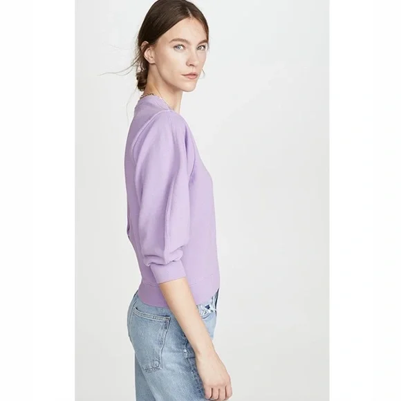 AGOLDE Thora 3/4 Sleeve Sweatshirt in Lunar - Picture 4 of 15